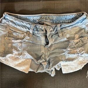 American Eagle Outfitters Light Blue Jean Shorts
